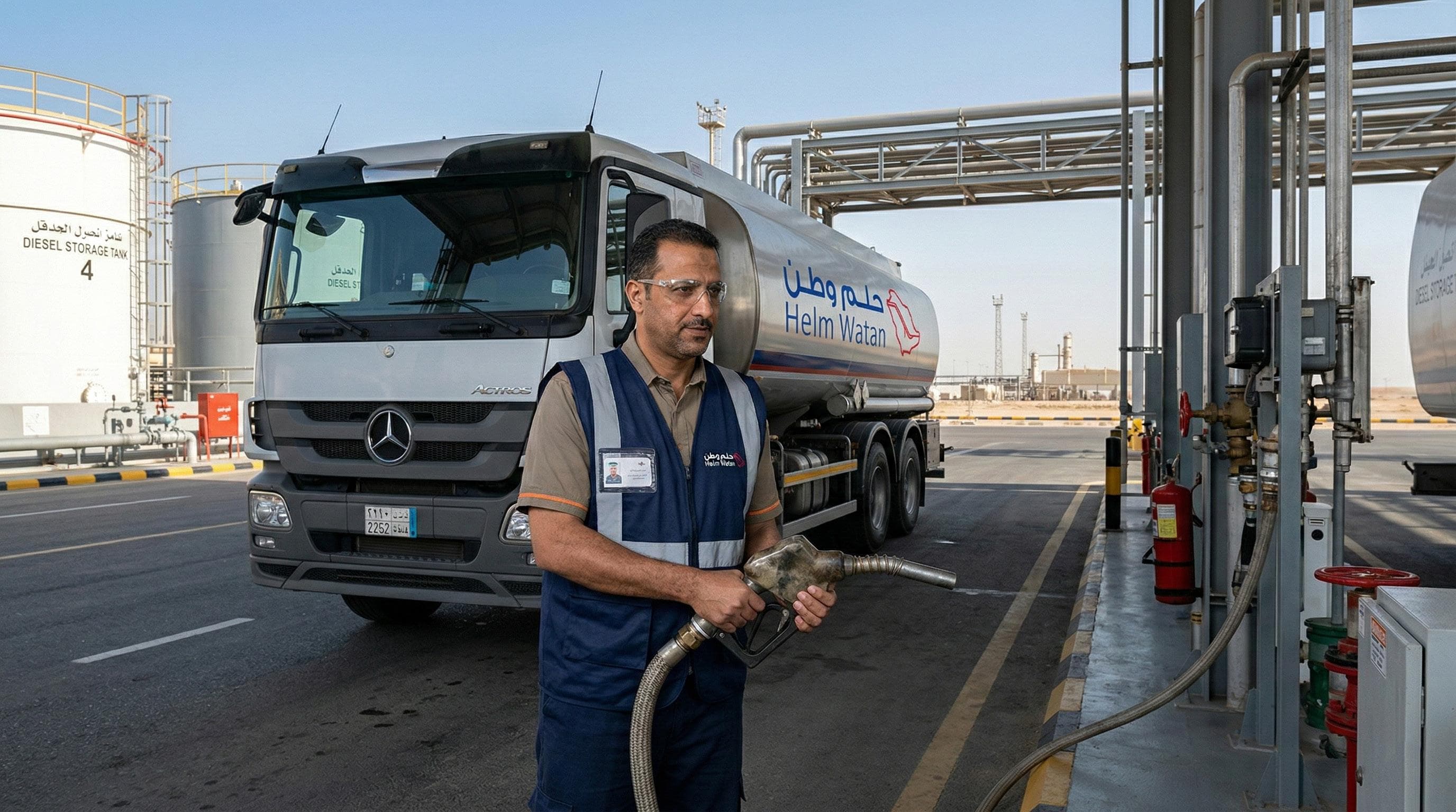 توريد وقود المعدات في الأحساء